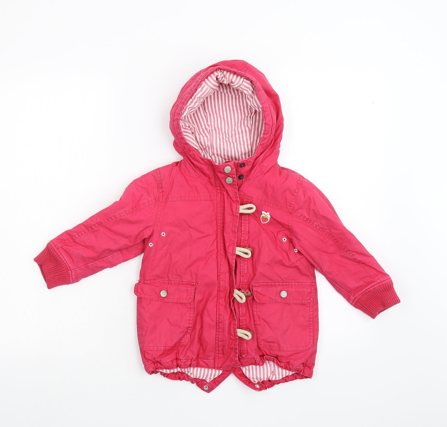 NEXT Girls Pink   Overcoat Coat Size 2-3 Years