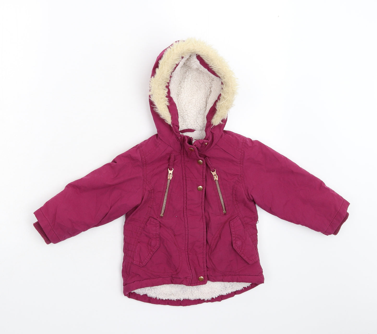 Nutmeg Girls Pink   Overcoat Coat Size 18-24 Months