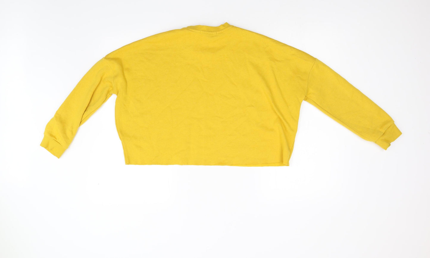 Primark Womens Yellow   Pullover Sweatshirt Size XS