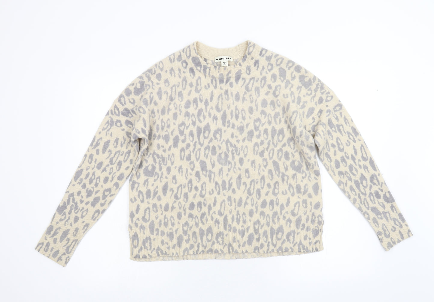 Whistles Womens Multicoloured Animal Print Knit Pullover Jumper Size XS