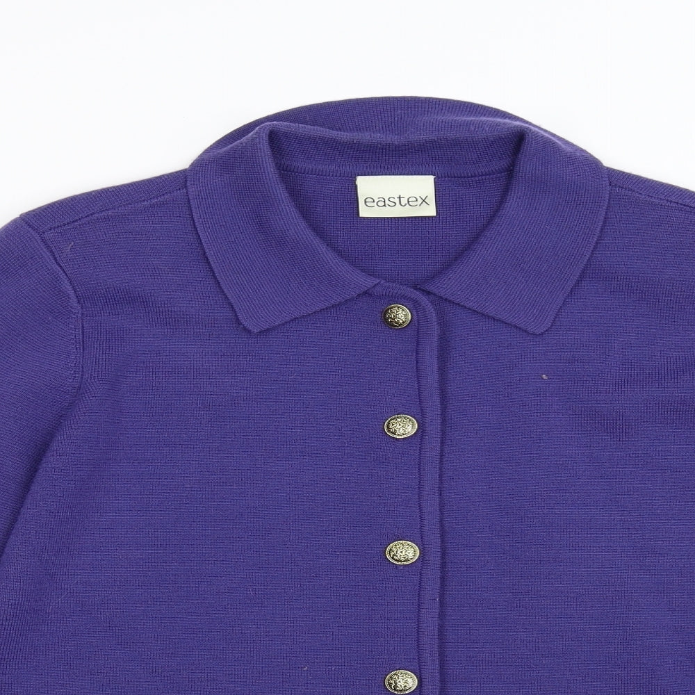 Eastex Womens Blue  Knit Cardigan Jumper Size 14