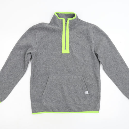 Gap Girls Grey  Fleece Henley Jumper Size 12 Years