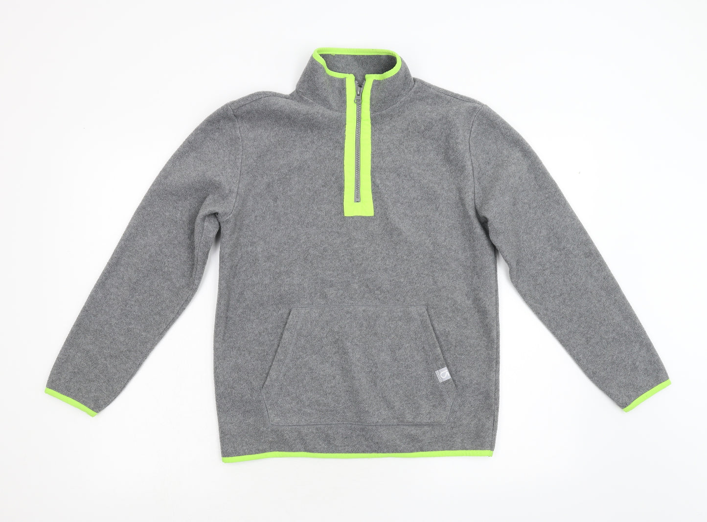Gap Girls Grey  Fleece Henley Jumper Size 12 Years