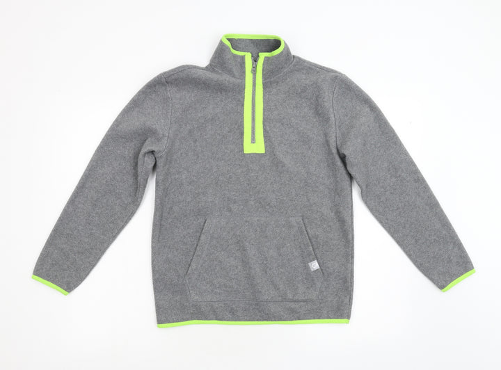 Gap Girls Grey  Fleece Henley Jumper Size 12 Years