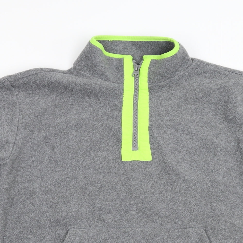 Gap Girls Grey  Fleece Henley Jumper Size 12 Years