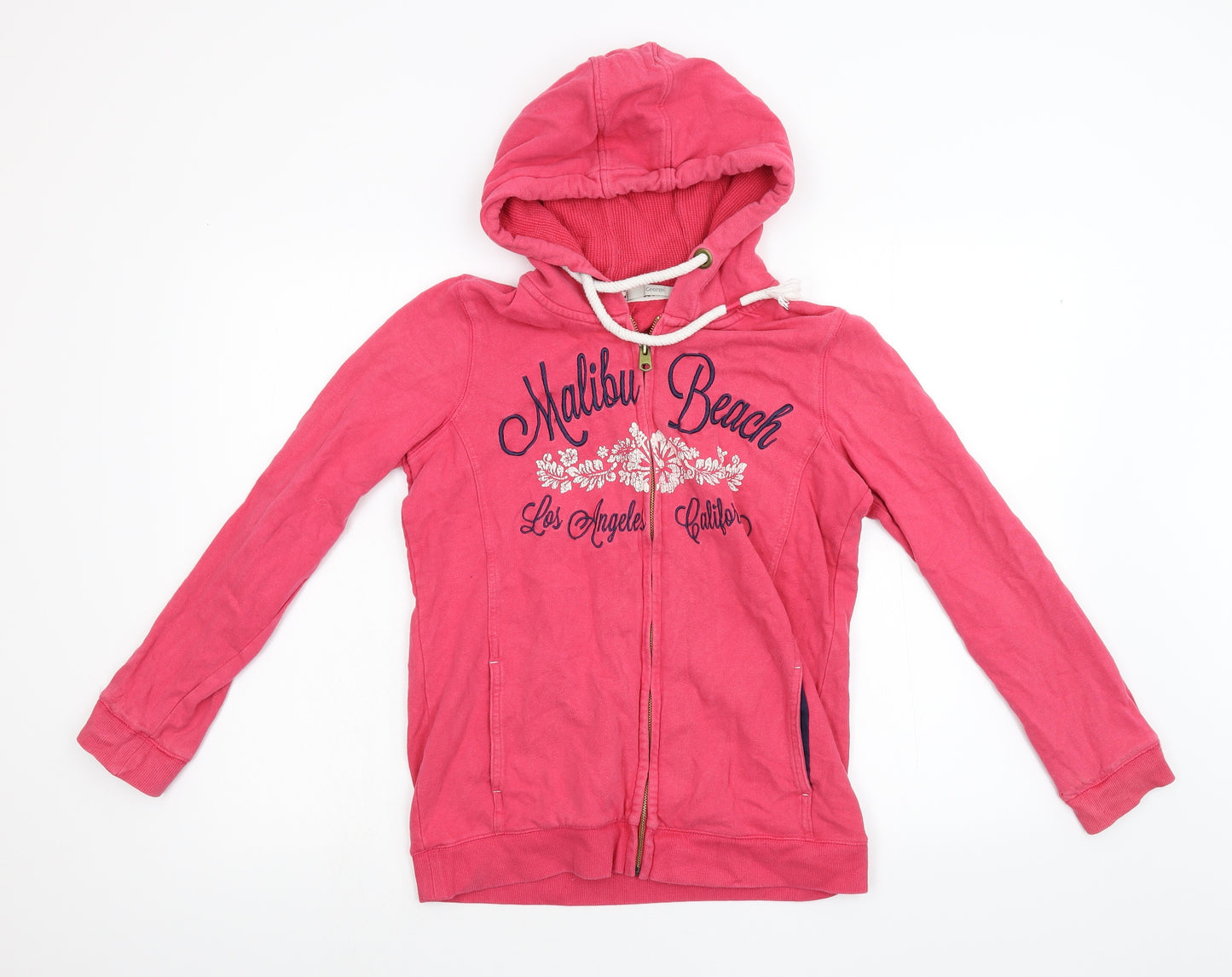 George Womens Pink   Full Zip Hoodie Size 12