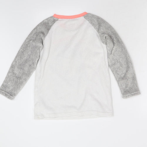 Primark Girls Multicoloured Solid Fleece Top Pyjama Top Size 10-11 Years  - Unicorn