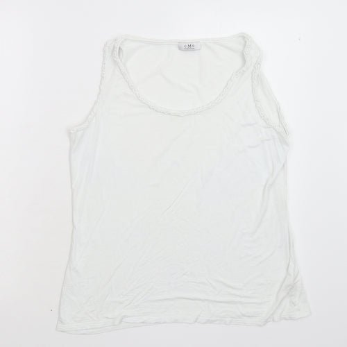 CMD Womens White   Basic Tank Size L