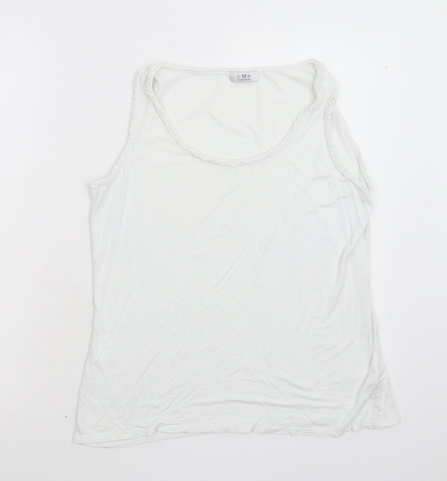 CMD Womens White   Basic Tank Size L