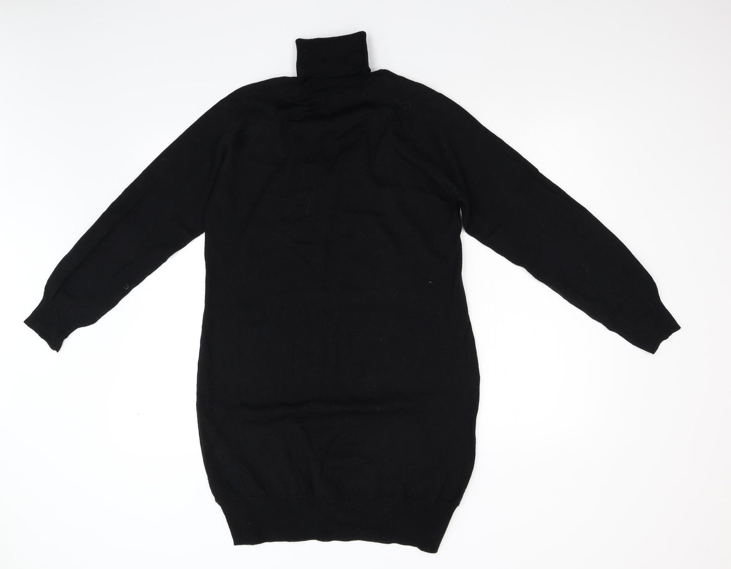 Dorothy Perkins Womens Black  Knit Jumper Dress  Size 10