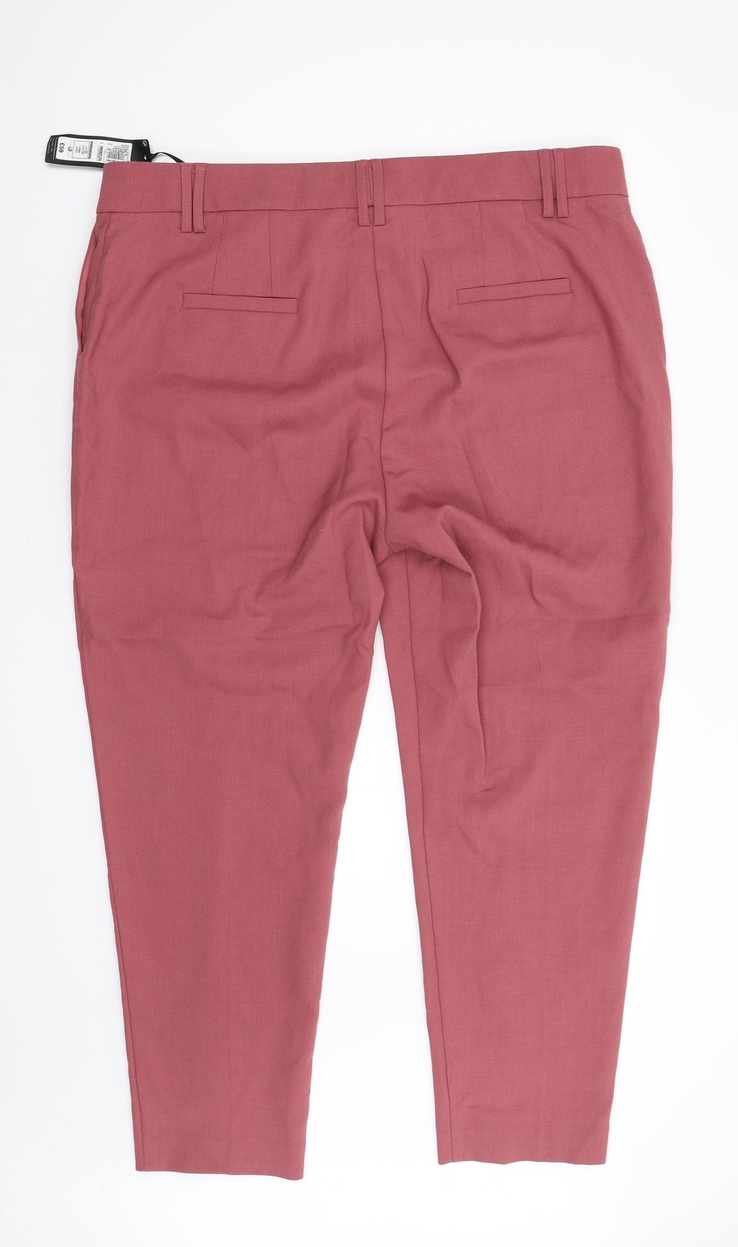 M&S Womens Pink   Trousers  Size 22 L28 in