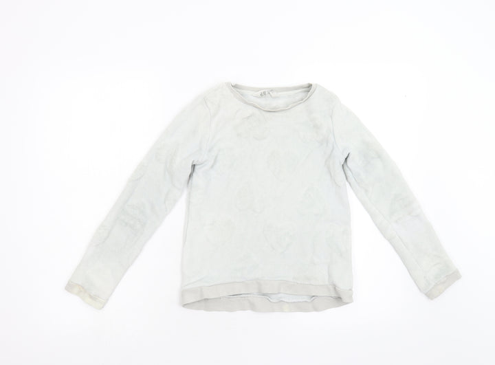 H&M Girls Grey   Pullover Jumper Size 8-9 Years