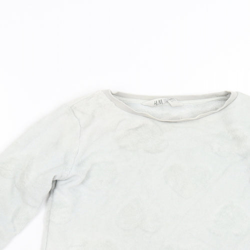 H&M Girls Grey   Pullover Jumper Size 8-9 Years