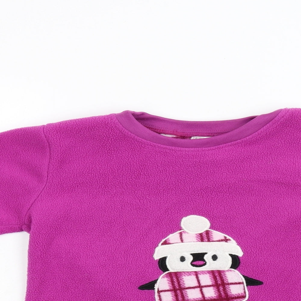 Sweet Dreams Girls Pink Solid Fleece Top Pyjama Top Size 7-8 Years