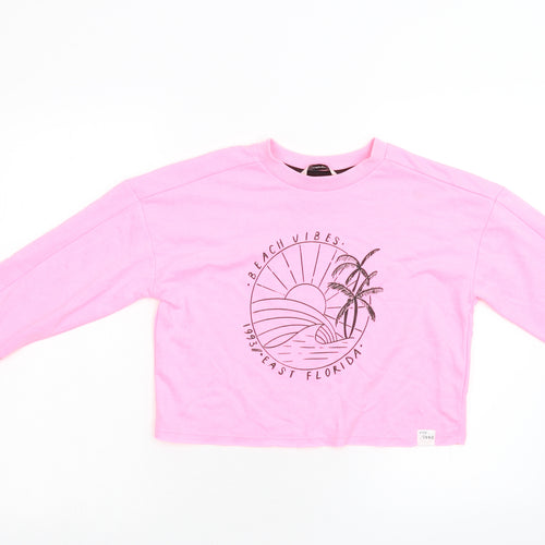 George Girls Pink   Pullover Sweatshirt Size 9-10 Years