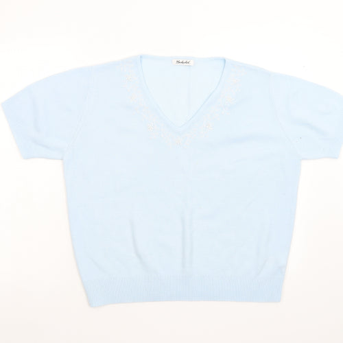 Berkertex Womens Blue  Knit Pullover Jumper Size 18