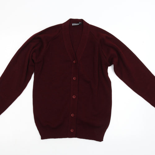 Sheldon Girls Red  Knit Cardigan Jumper Size M