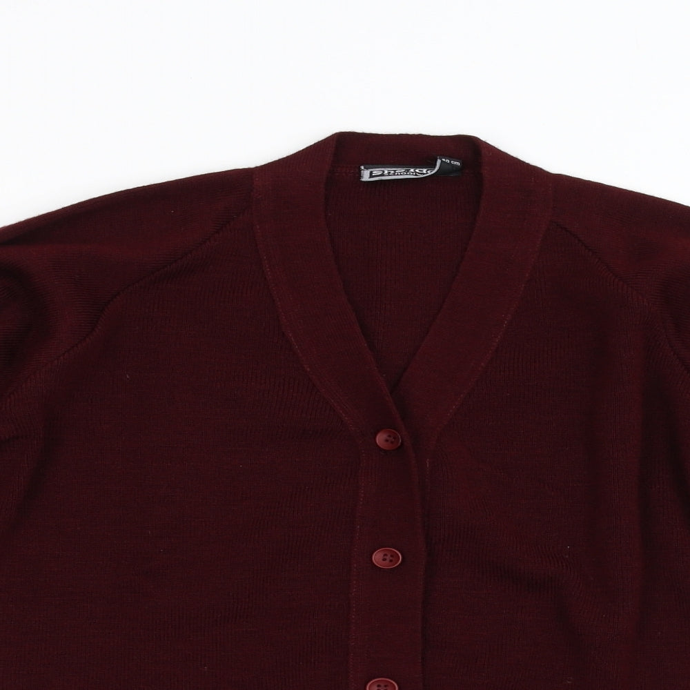 Sheldon Girls Red  Knit Cardigan Jumper Size M