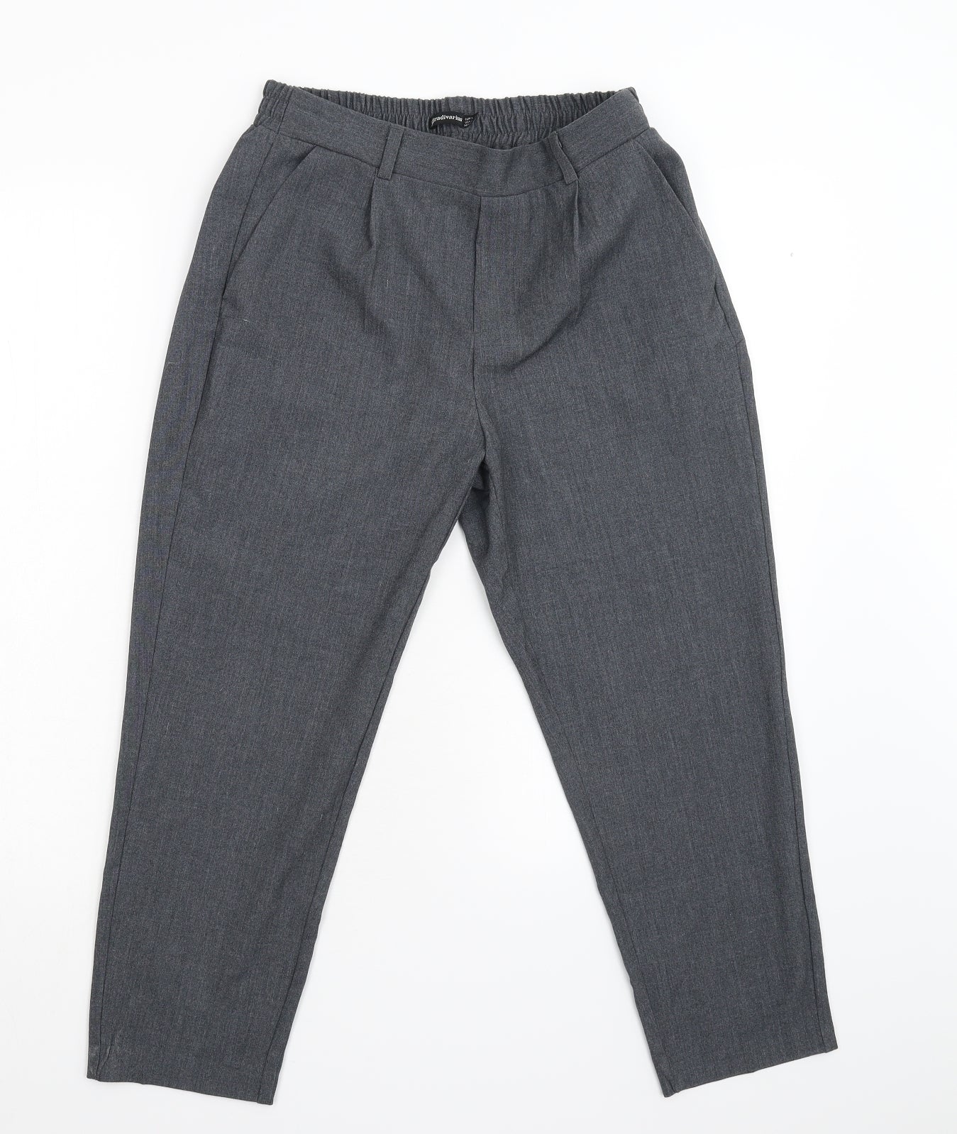 Stradivarius Womens Grey   Cropped Trousers Size L L22 in