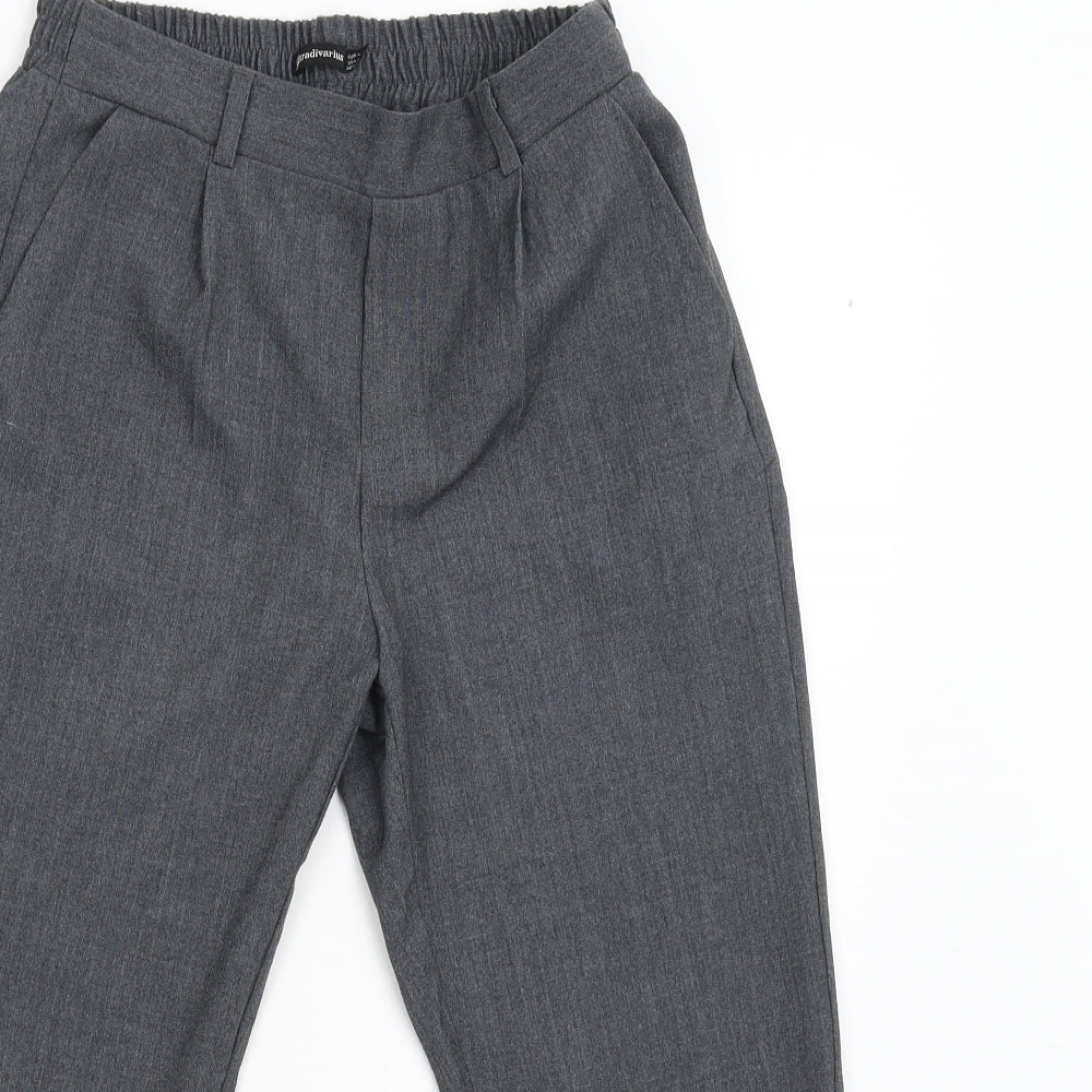 Stradivarius Womens Grey   Cropped Trousers Size L L22 in