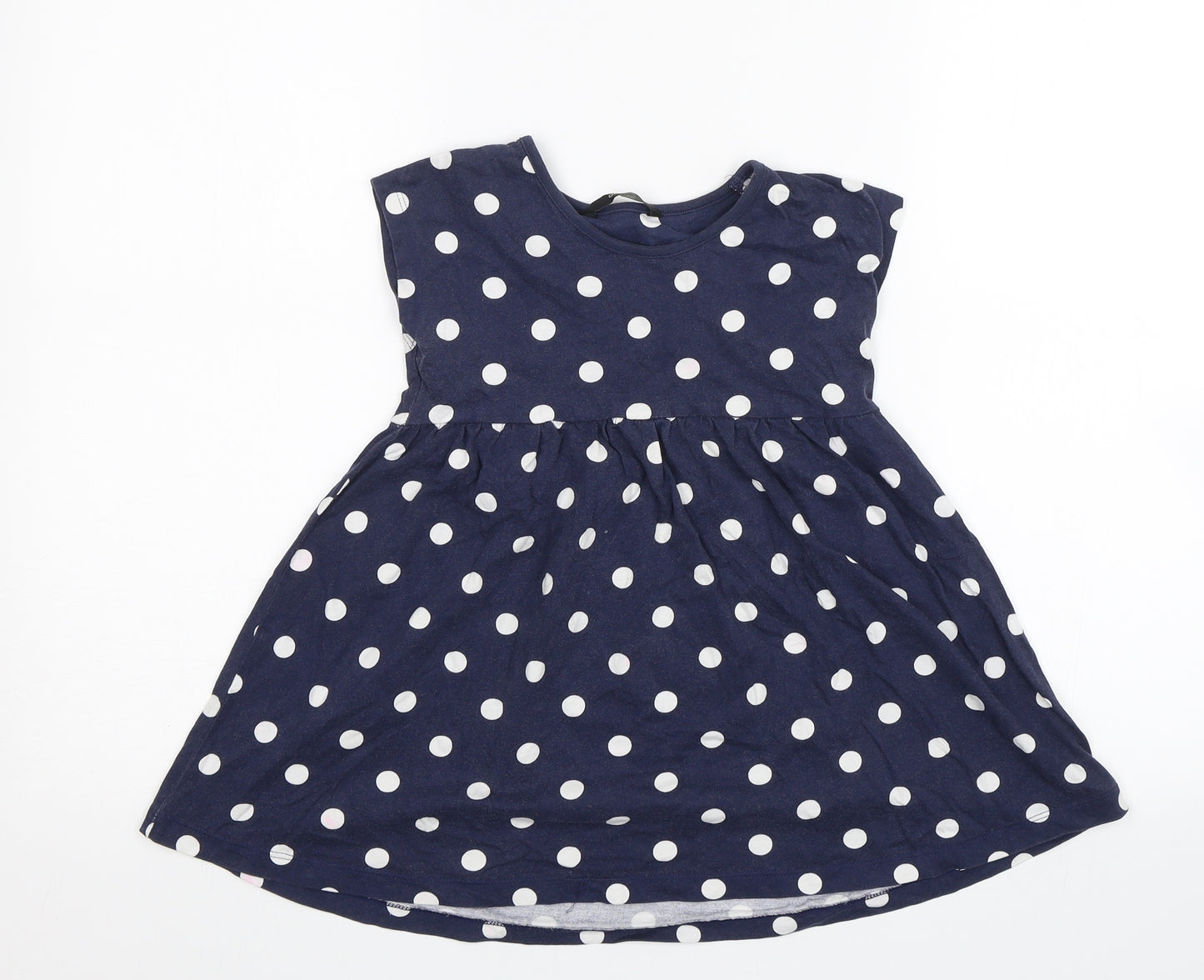 George Girls Blue Polka Dot  Shift  Size 5-6 Years