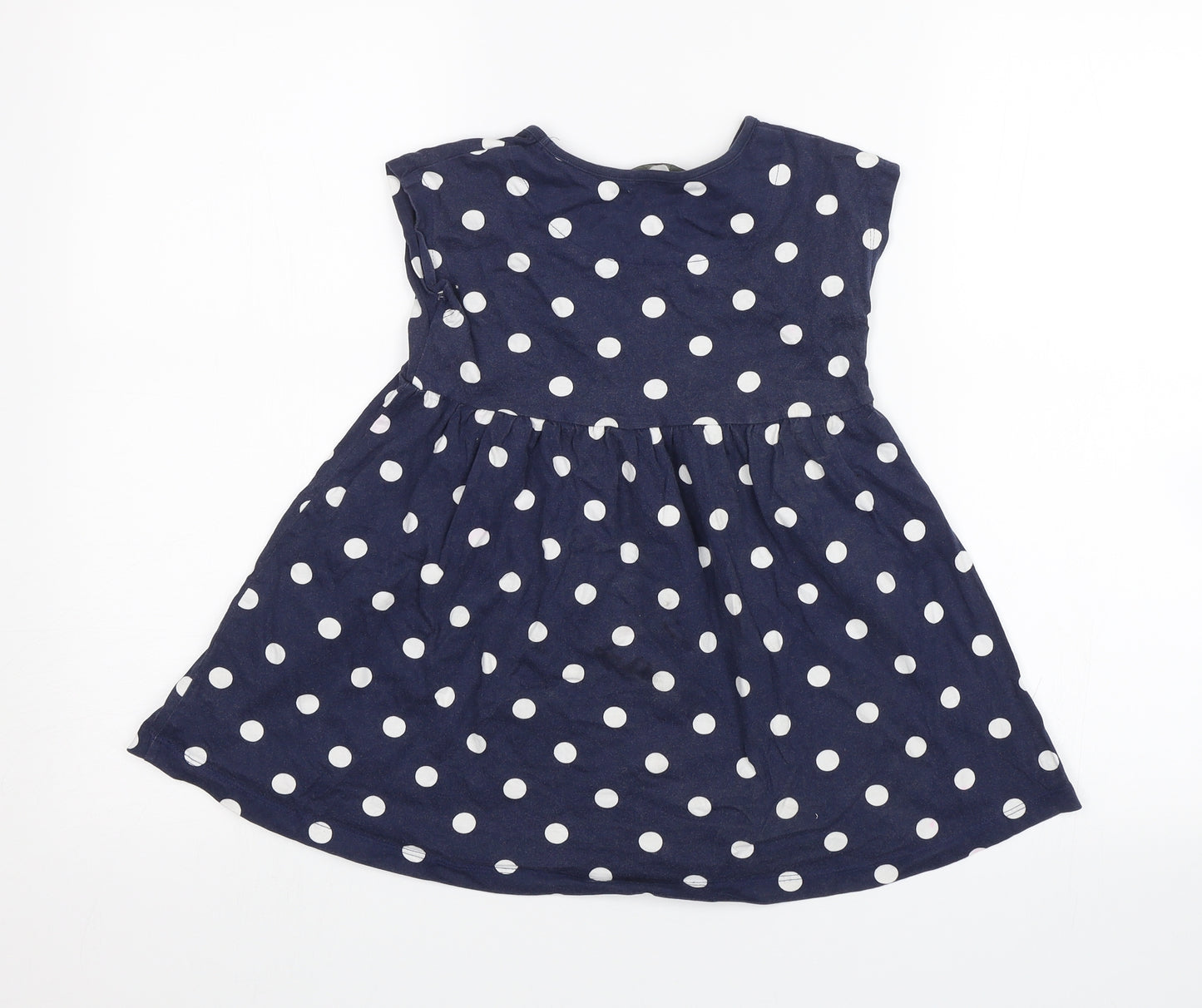 George Girls Blue Polka Dot  Shift  Size 5-6 Years