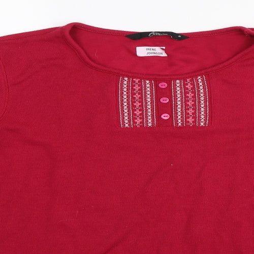 BM Collection Womens Pink   Pullover Jumper Size M