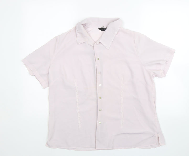 BM Collection Womens Purple   Basic Button-Up Size 18