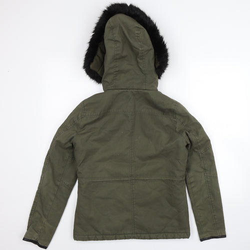 Topshop Womens Green   Parka Jacket Size 6