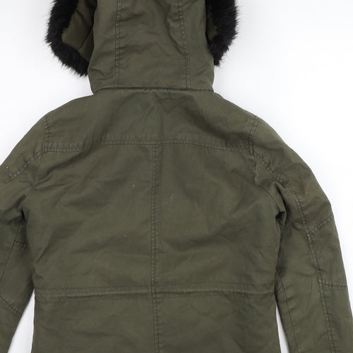 Topshop Womens Green   Parka Jacket Size 6