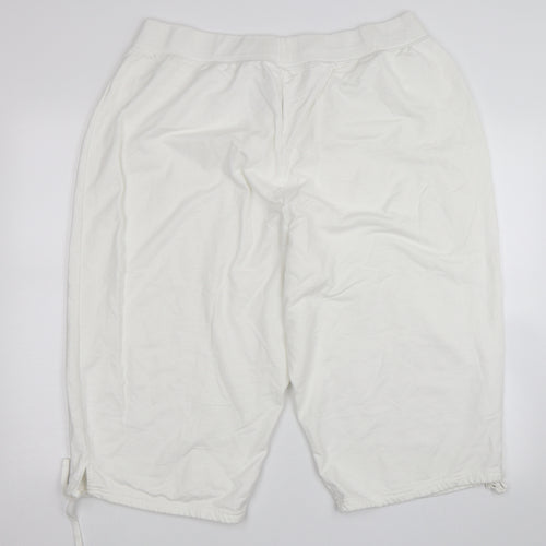 Just My Size Womens White   Sweat Shorts Size 4XL