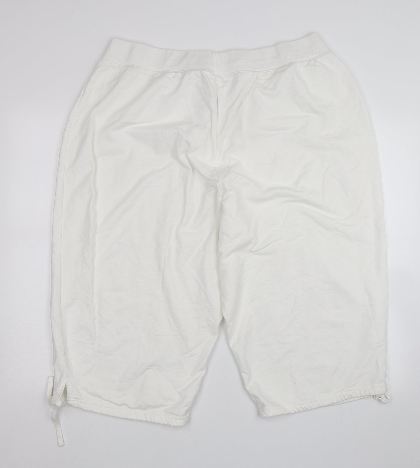 Just My Size Womens White   Sweat Shorts Size 4XL