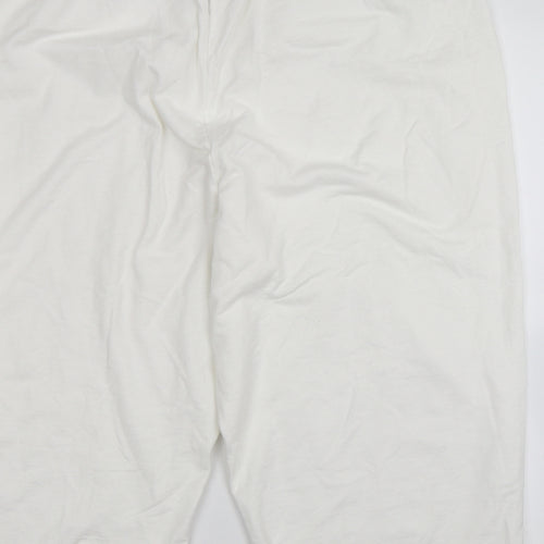 Just My Size Womens White   Sweat Shorts Size 4XL