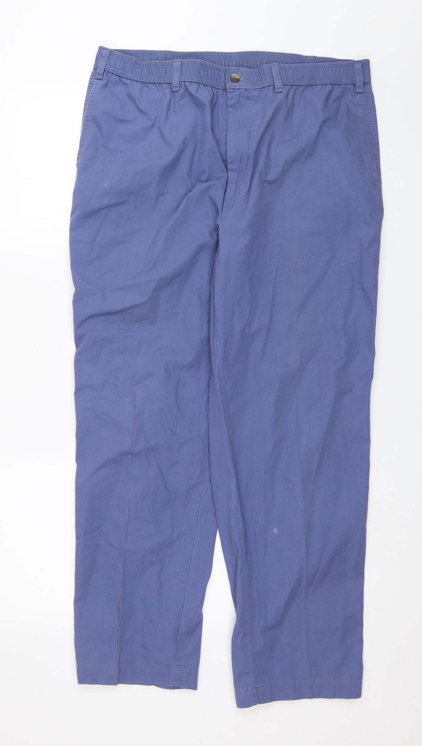 Marks and Spencer Mens Blue   Chino Trousers Size 36 in L28 in