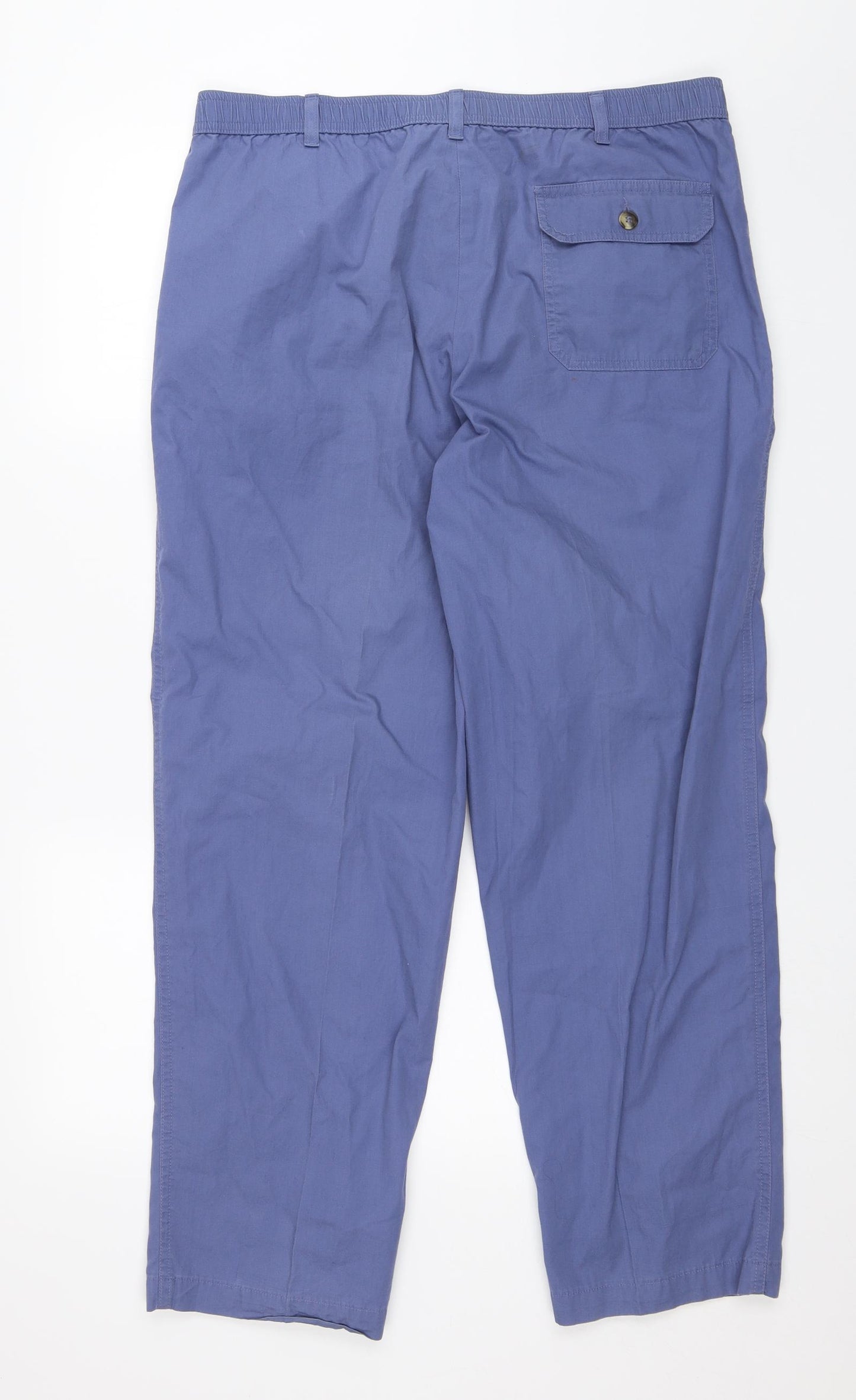 Marks and Spencer Mens Blue   Chino Trousers Size 36 in L28 in
