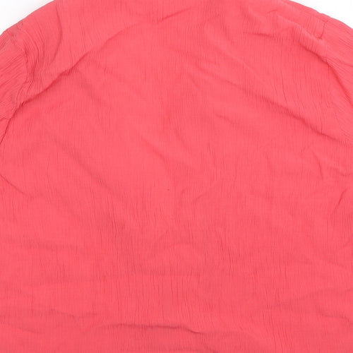 The Pearl Collection Womens Pink   Basic Button-Up Size 14