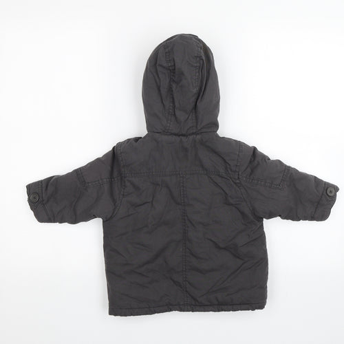 Mini Club Baby Grey   Parka Jacket Size 9-12 Months