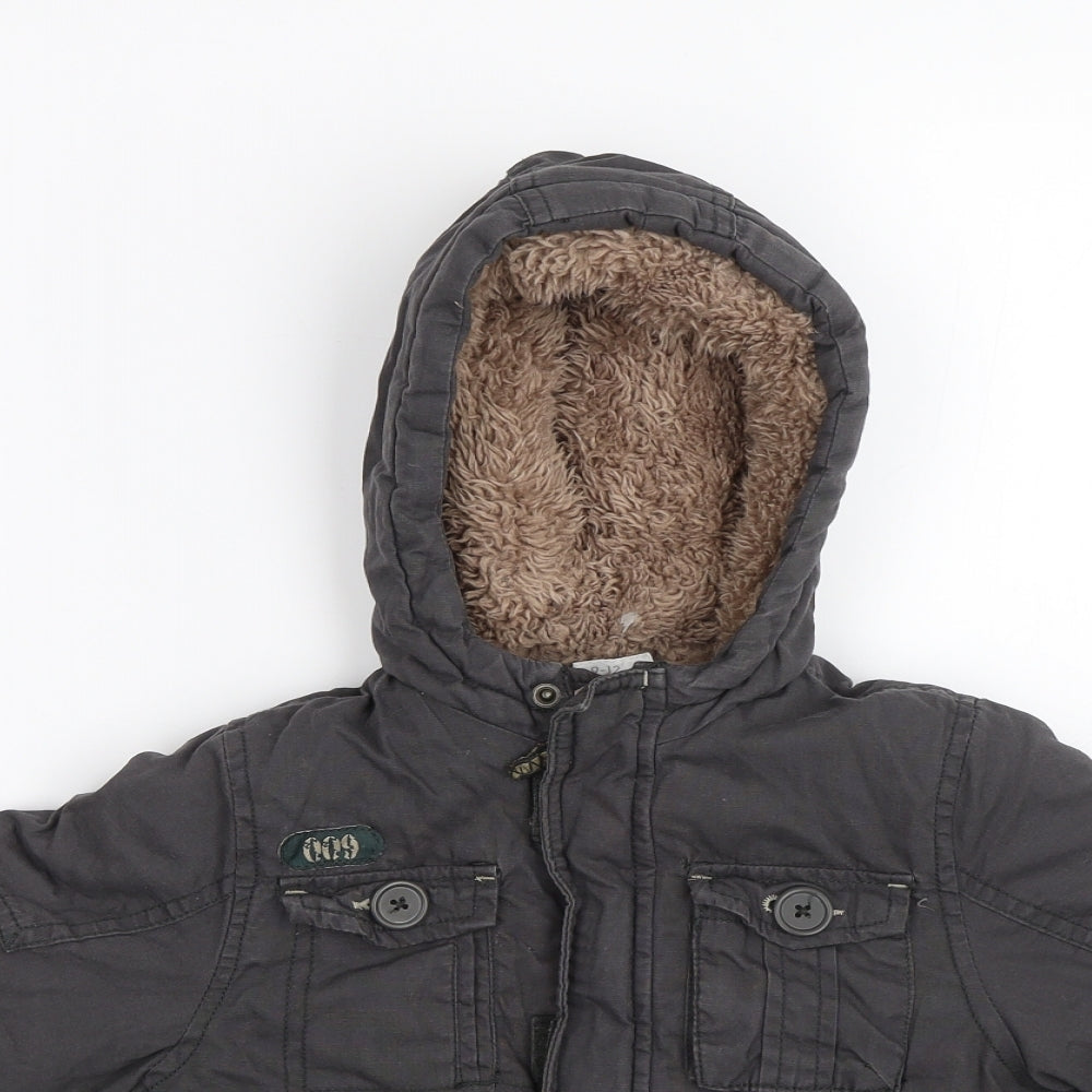 Mini Club Baby Grey   Parka Jacket Size 9-12 Months