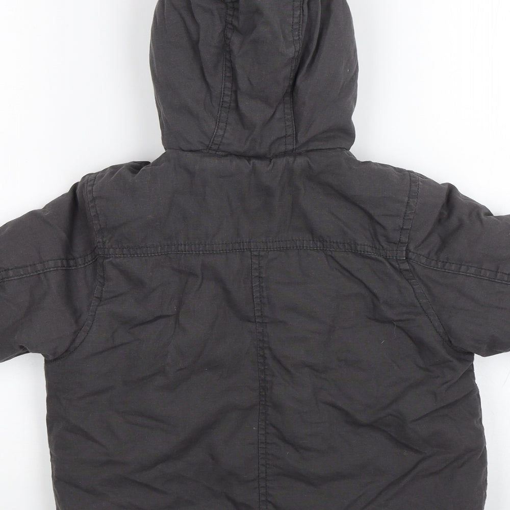 Mini Club Baby Grey   Parka Jacket Size 9-12 Months