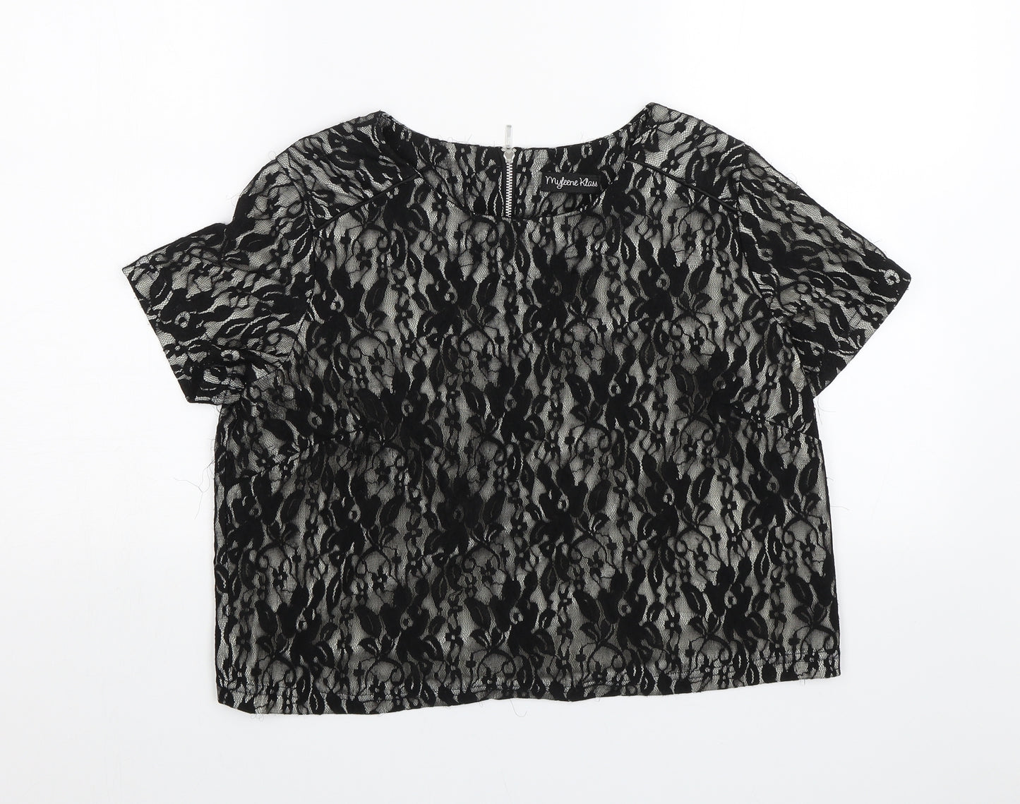 Myleene Klass Womens Black Floral  Basic Blouse Size 14