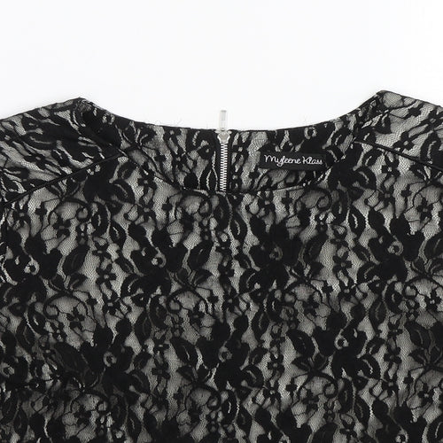 Myleene Klass Womens Black Floral  Basic Blouse Size 14