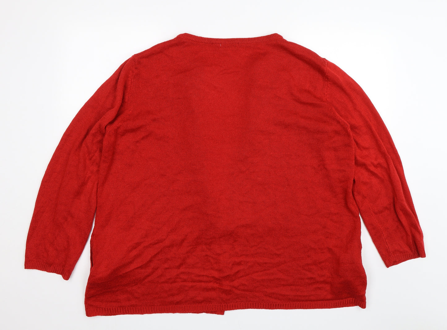 Damart Womens Red   Cardigan Jumper Size 26
