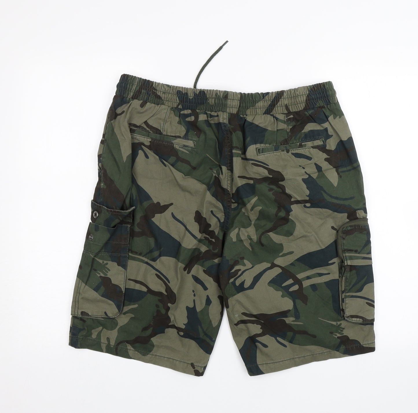George Mens Green Camouflage  Cargo Shorts Size L