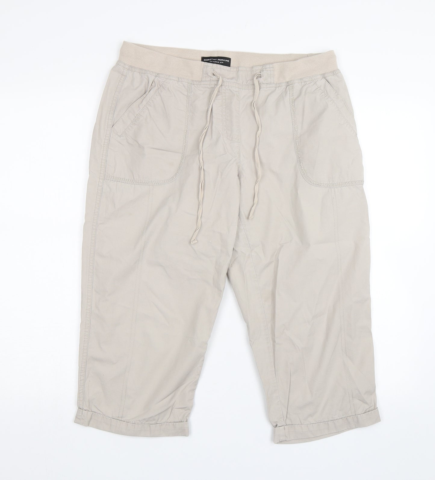 Dorothy Perkins Womens Beige   Cut-Off Shorts Size 12