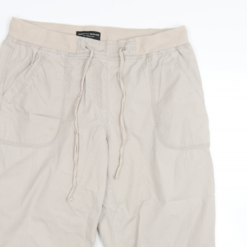 Dorothy Perkins Womens Beige   Cut-Off Shorts Size 12