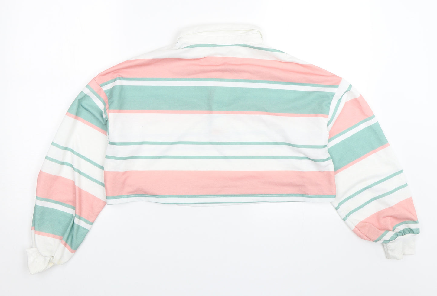 SheIn Womens White Striped  Basic Blouse Size S