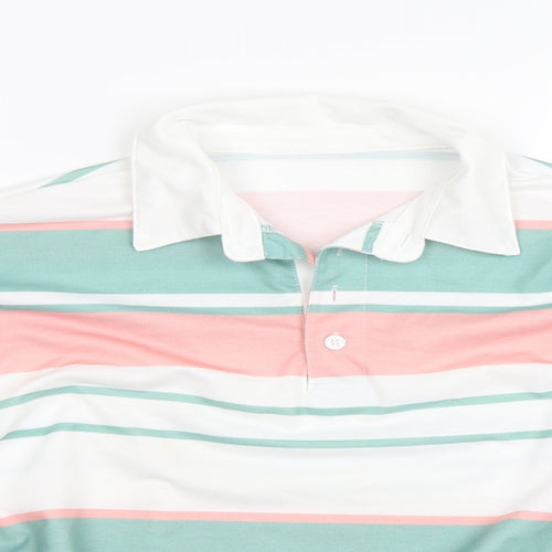 SheIn Womens White Striped  Basic Blouse Size S