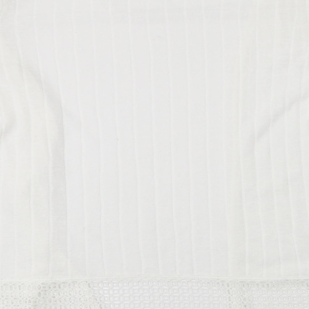 George Womens White Striped  Cardigan Jumper Size 20