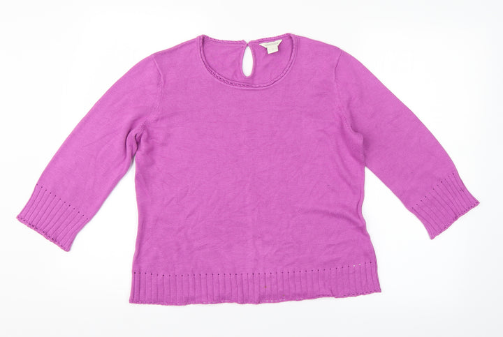 Monsoon Womens Pink Pullover Jumper Size 12