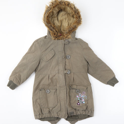 Adams Girls Green   Overcoat Coat Size 5 Years